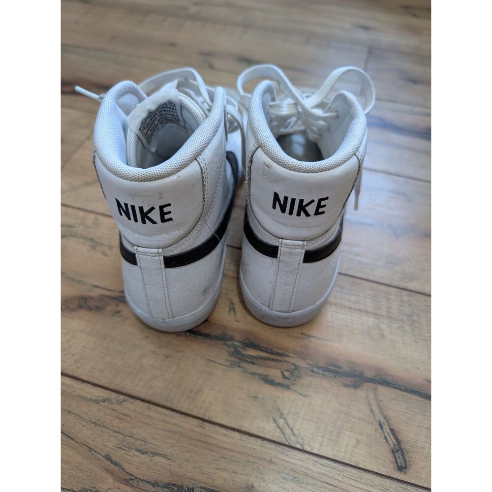 Nike Blazer Mid '77 Vintage High Top Sneakers White Black Gum Sole Size 7Y